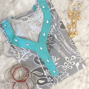 Floral Printed Kurta Tunic Top